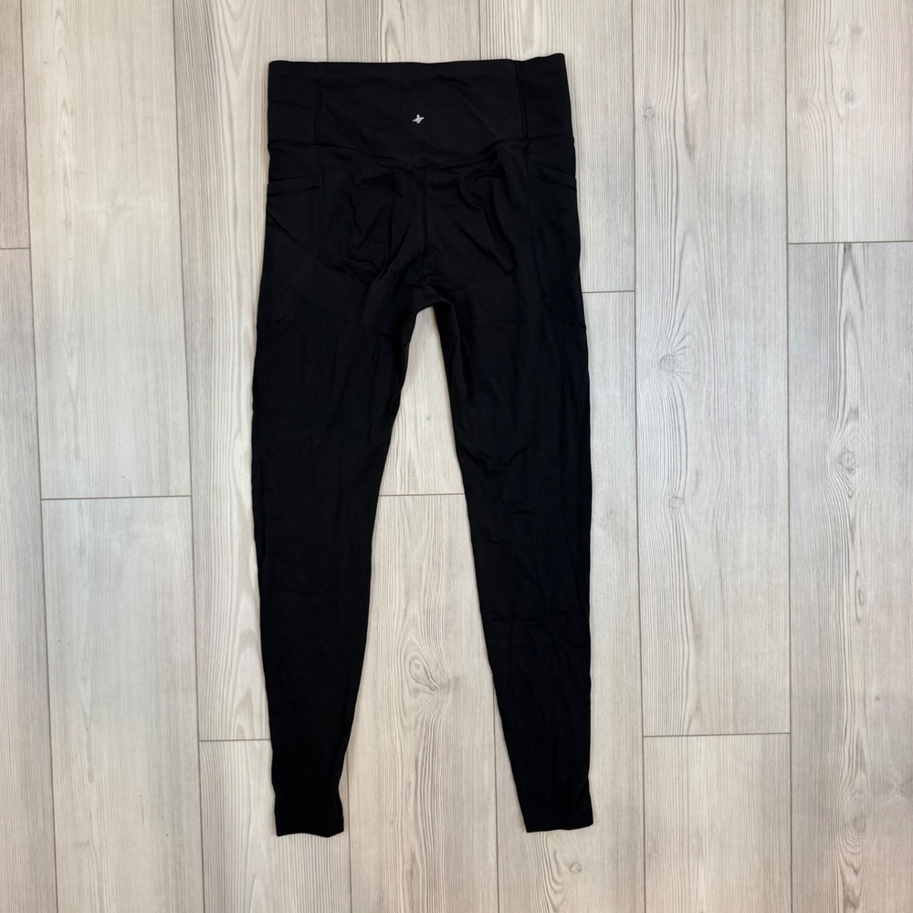 Halara Womens High Waisted Black Full Length Leggings with Pockets Size L